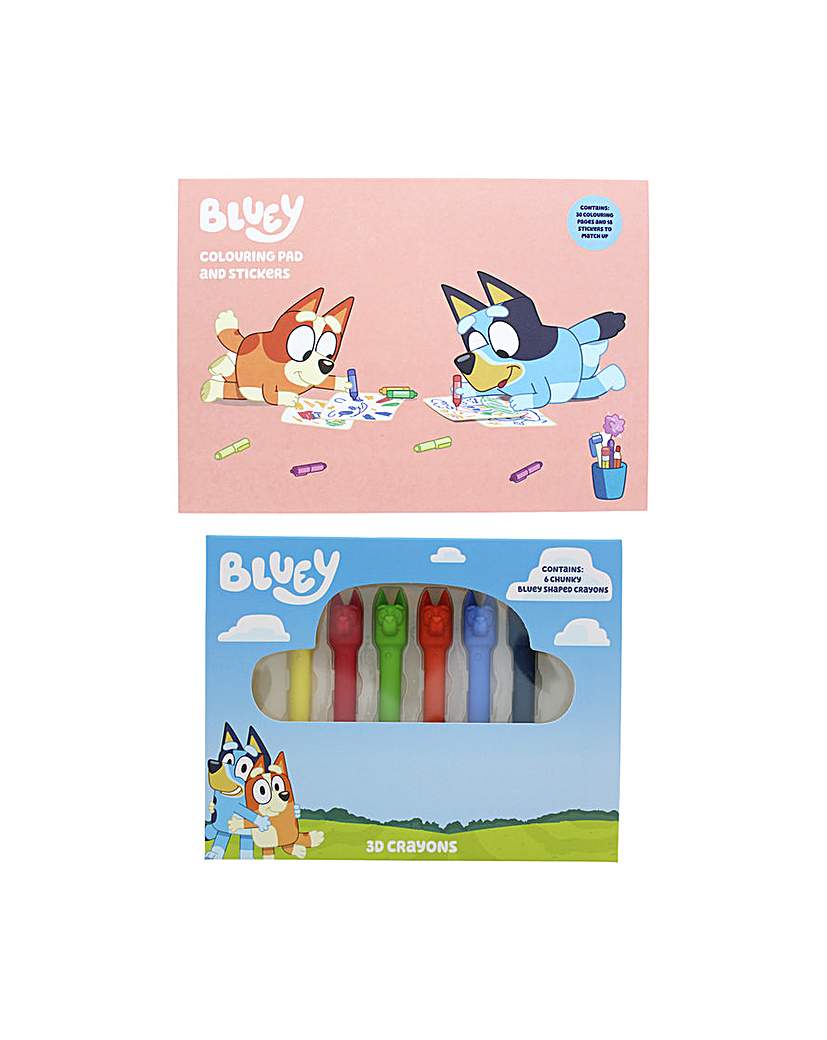 Bluey Colouring Pad & Novelty Crayons