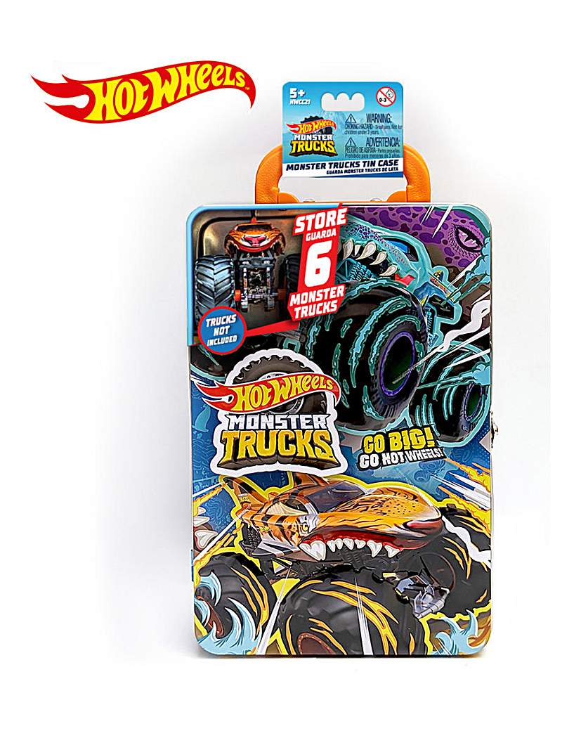 HW Monster Trucks Tin Storage Case