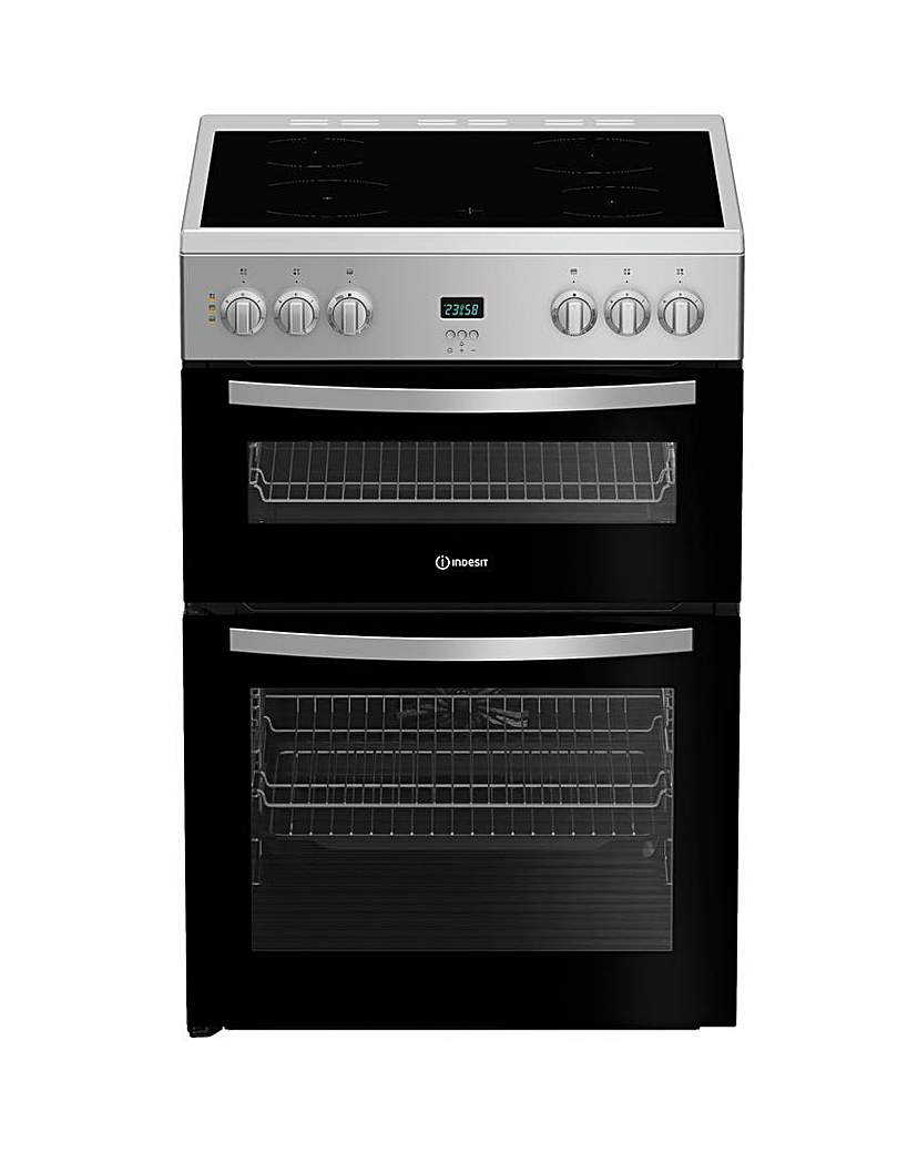 Indesit IDE6VDCS1 Double Cooker - Silver
