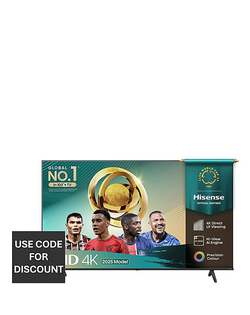 New In - Hisense 75A6QTUK 75in 4K UHD HDR LED TV