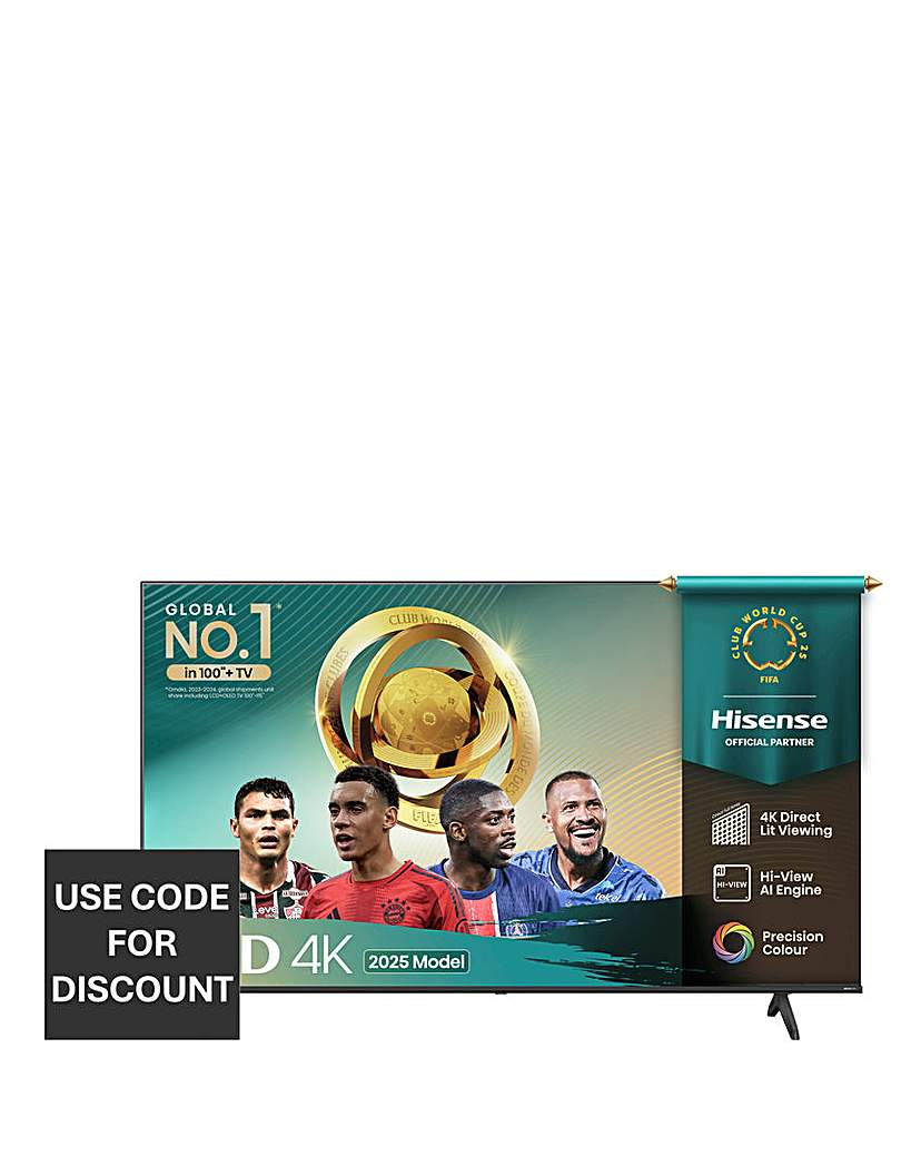New In - Hisense 50A6QTUK 50in 4K UHD HDR LED TV