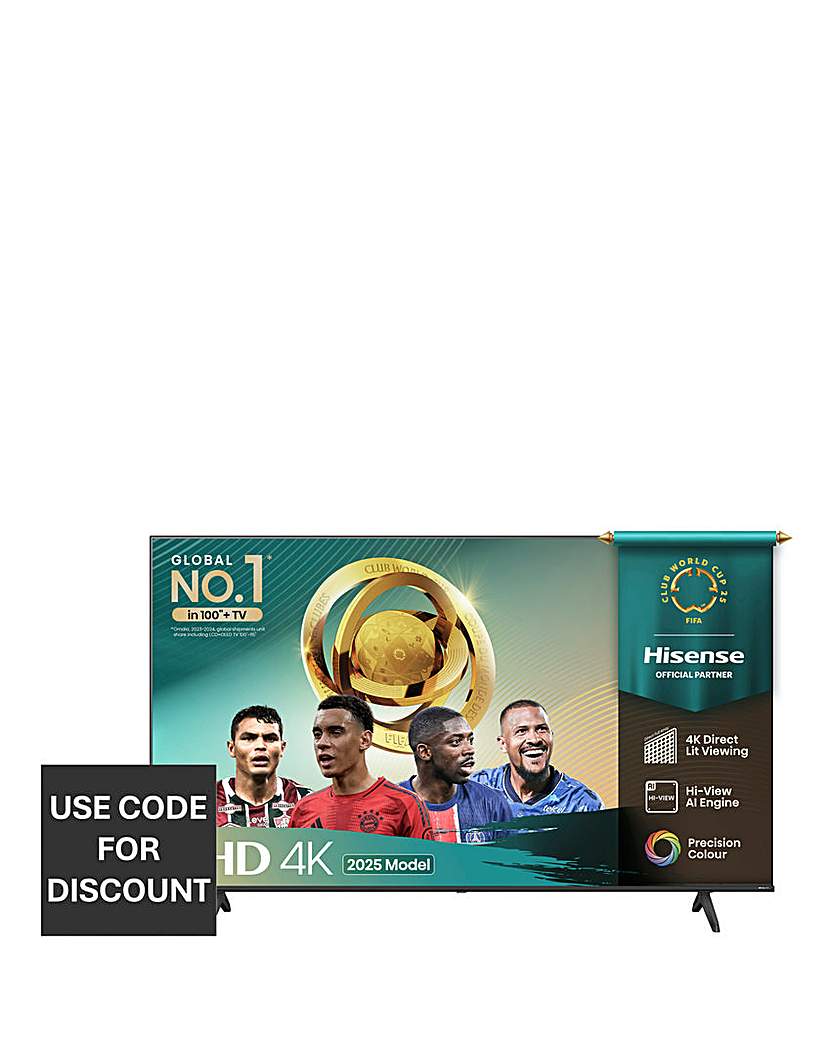New In - Hisense 43A6QTUK 43in 4K UHD HDR LED TV