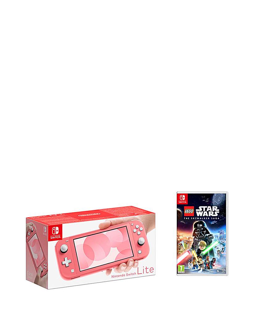 Nintendo Switch Lite Coral + Star Wars