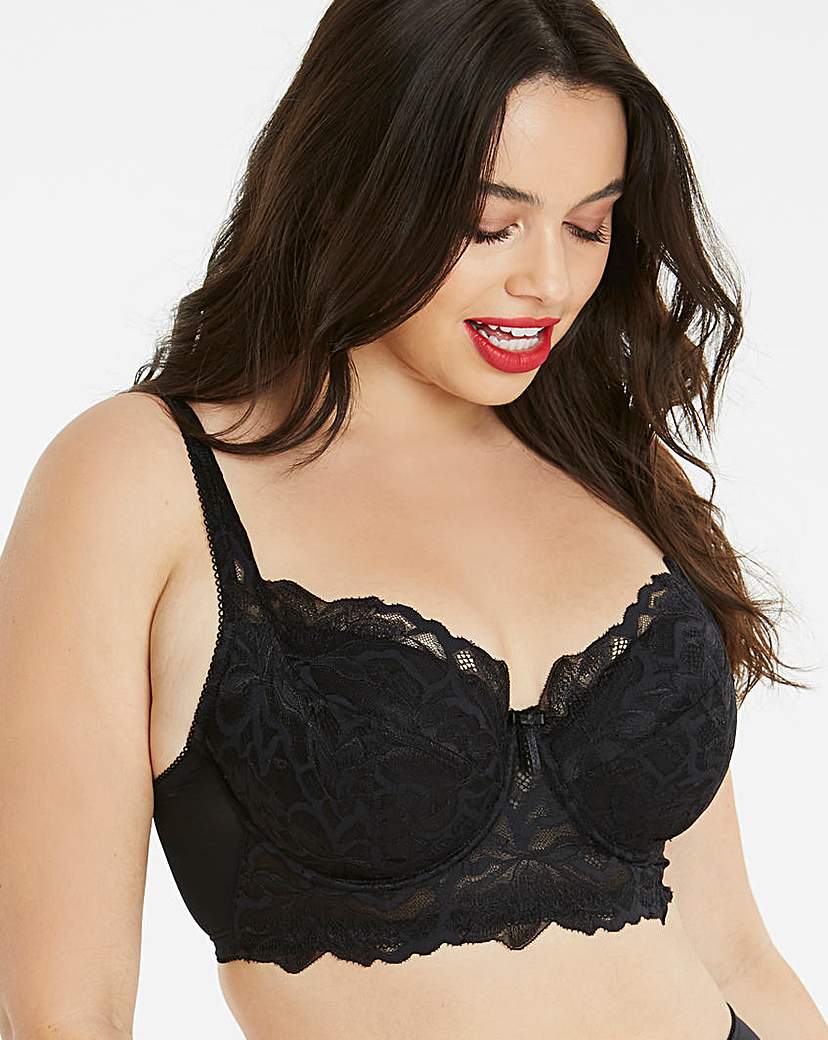 Image of Lily Padded Black Midi Wired Bra