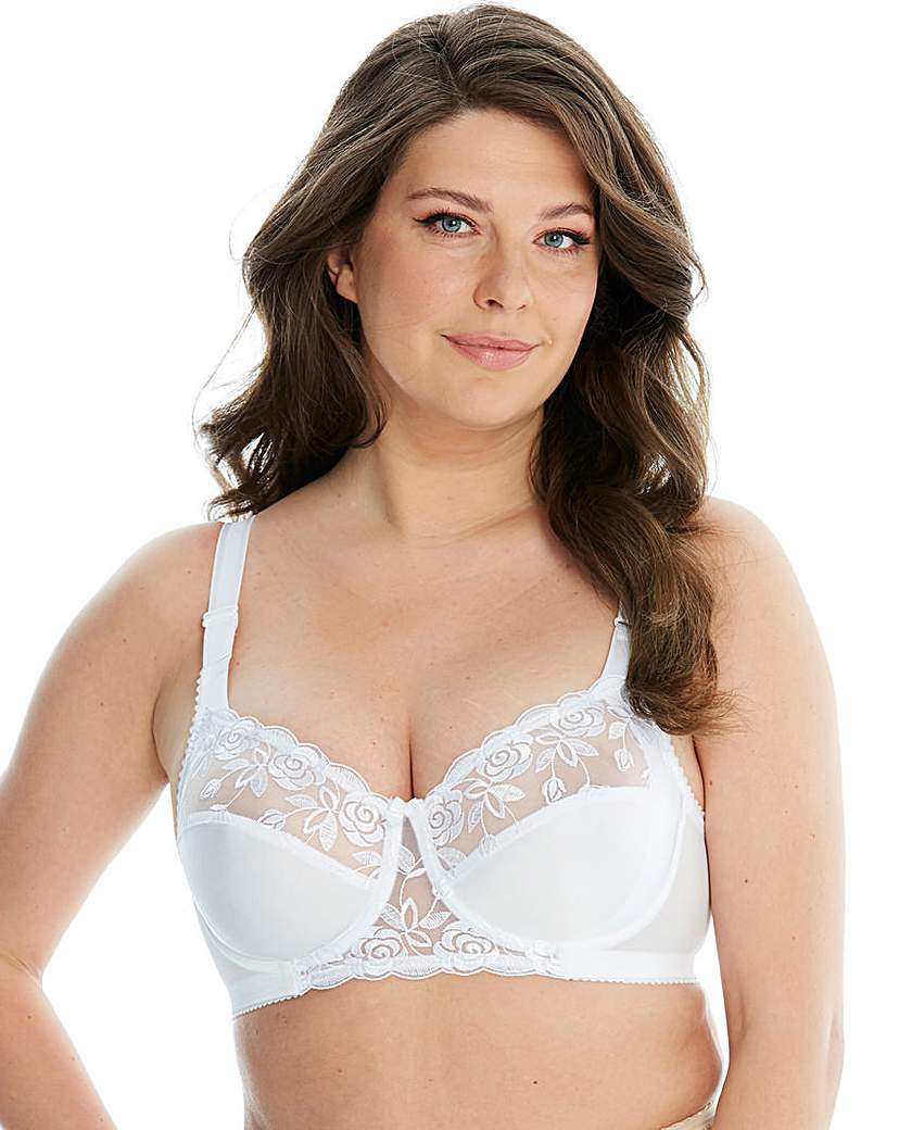 Miss Mary Rose Embroidered Bra White
