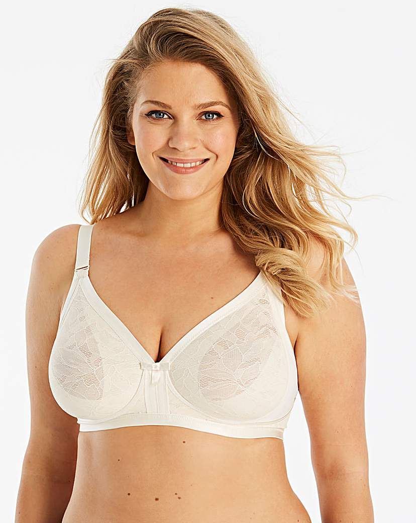 Image of Playtex Lace Non Wired Blush/ White Bra