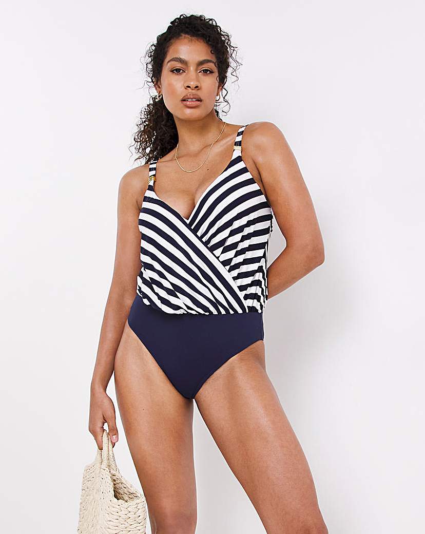 MAGISCULPT Twist Front Blouson Swimsuit