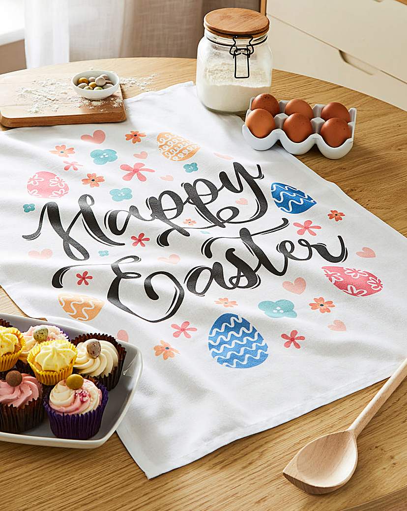 Happy Easter Tea Towel