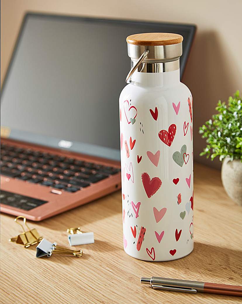 Abstract Hearts Water Bottle