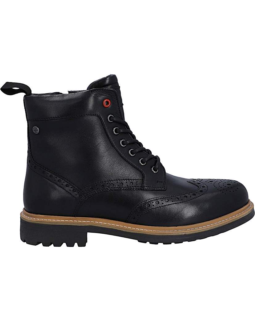 Hunter Cawdor Brogue Ankle - Black