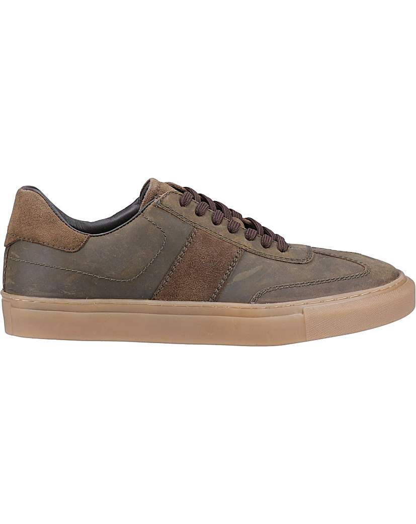 Hush Puppies Men's Riley Trainer - Suede - Khaki - Size 12