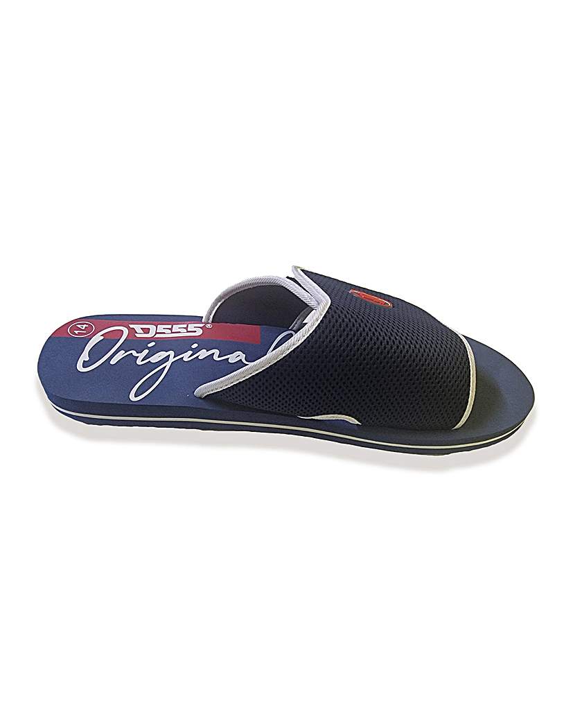 New In - D555 Navy Slider With Velcro Fastening