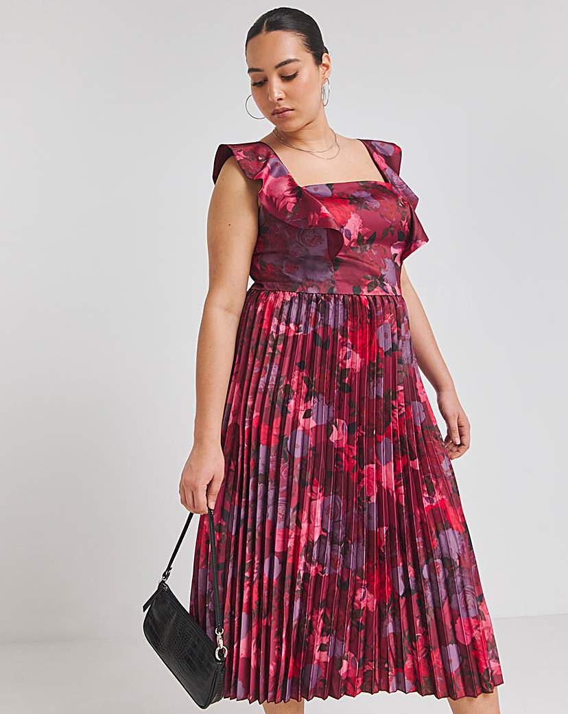 Chi Floral Print Midi Dress
