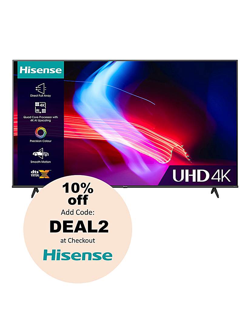 Hisense 55 55A6KTUK Smart 4K UHD HDR TV