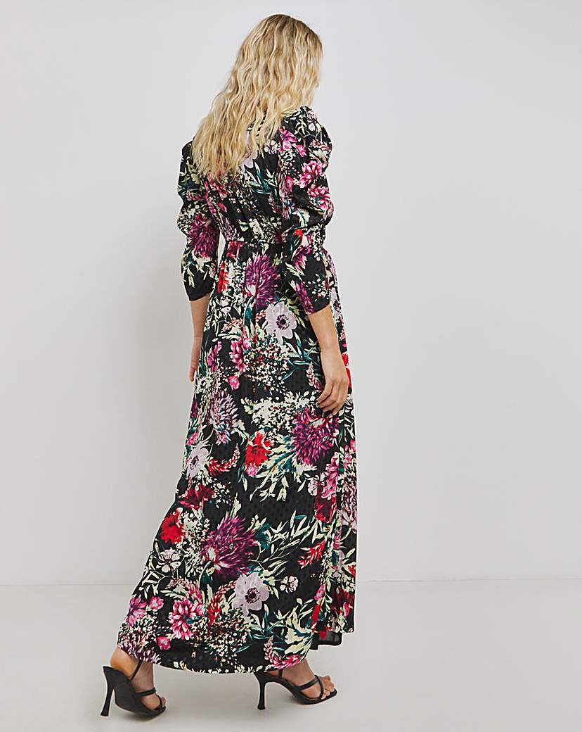 Lovedrobe Rouche Sleeve Wrap Dress