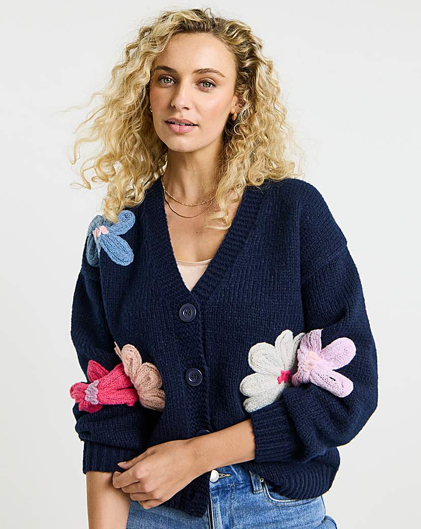 New In - Joe Browns Floral Applique Cardigan
