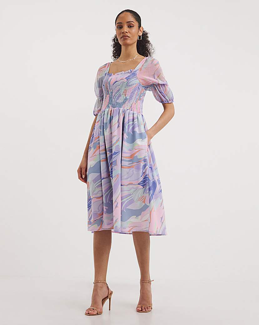 French Connection Smock Midi Dress