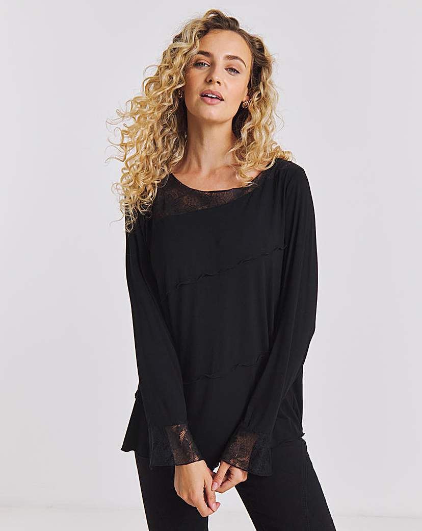 New In - Joe Browns Josie Lace Trim Top