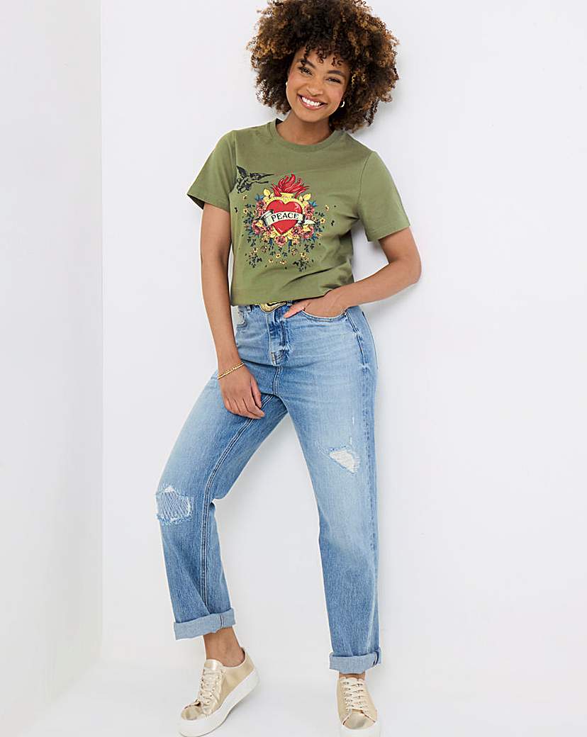 New In - Joe Browns Peace and Love Graphic Tee