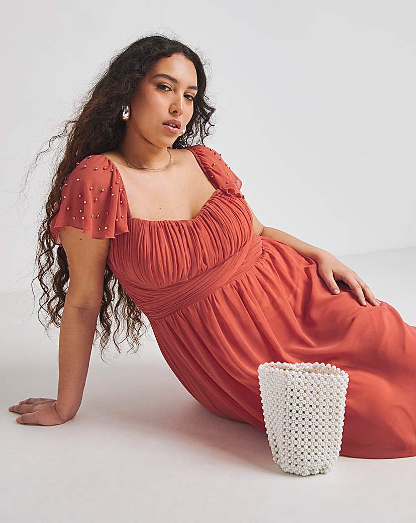 Little Mistress Frilled Sleeve Dress