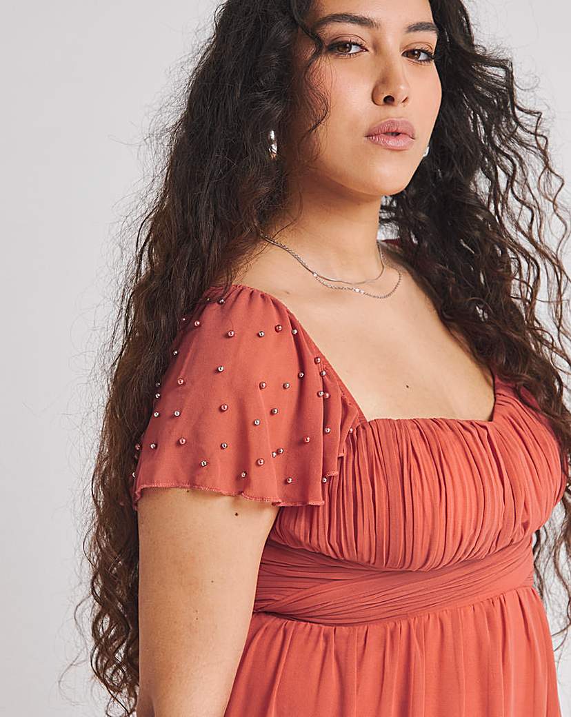 Little Mistress Frilled Sleeve Dress
