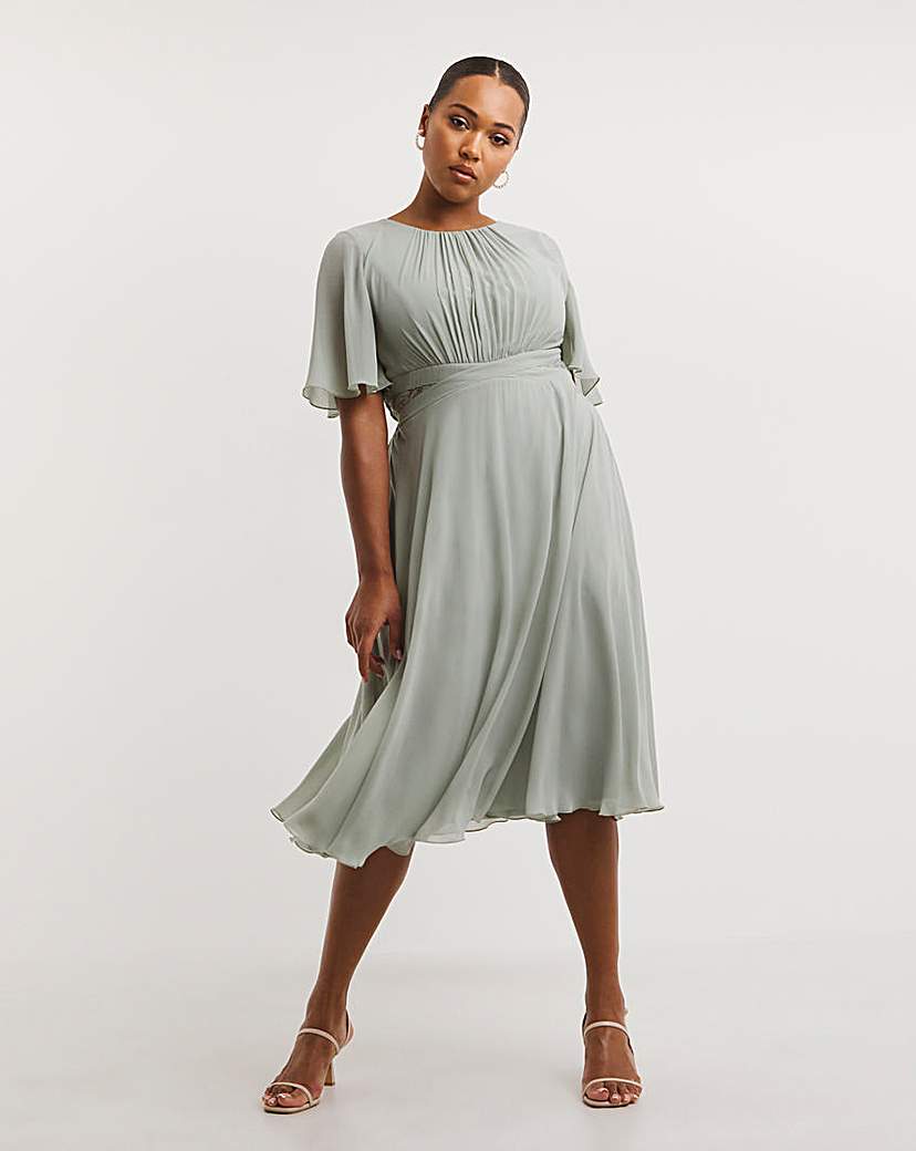 Angel Sleeve Midi Dress | Simply Be