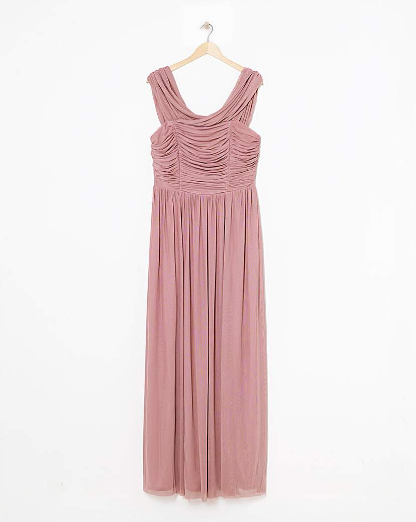 Little Mistress Bardot Split Maxi Dress