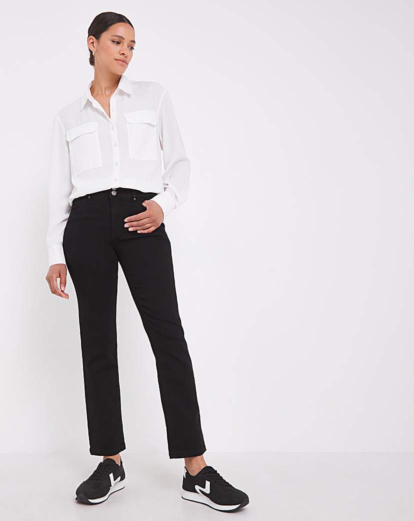 Dream Sculpt Black Straight Leg Jeans