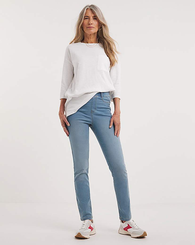 Bella Mid Blue Slim Leg Jeggings