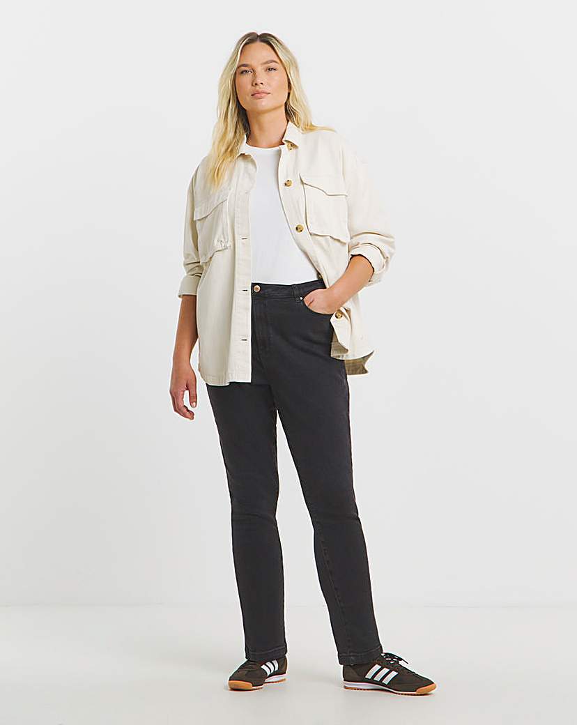 Slim Mom Jean-Washed Black-King's Trust