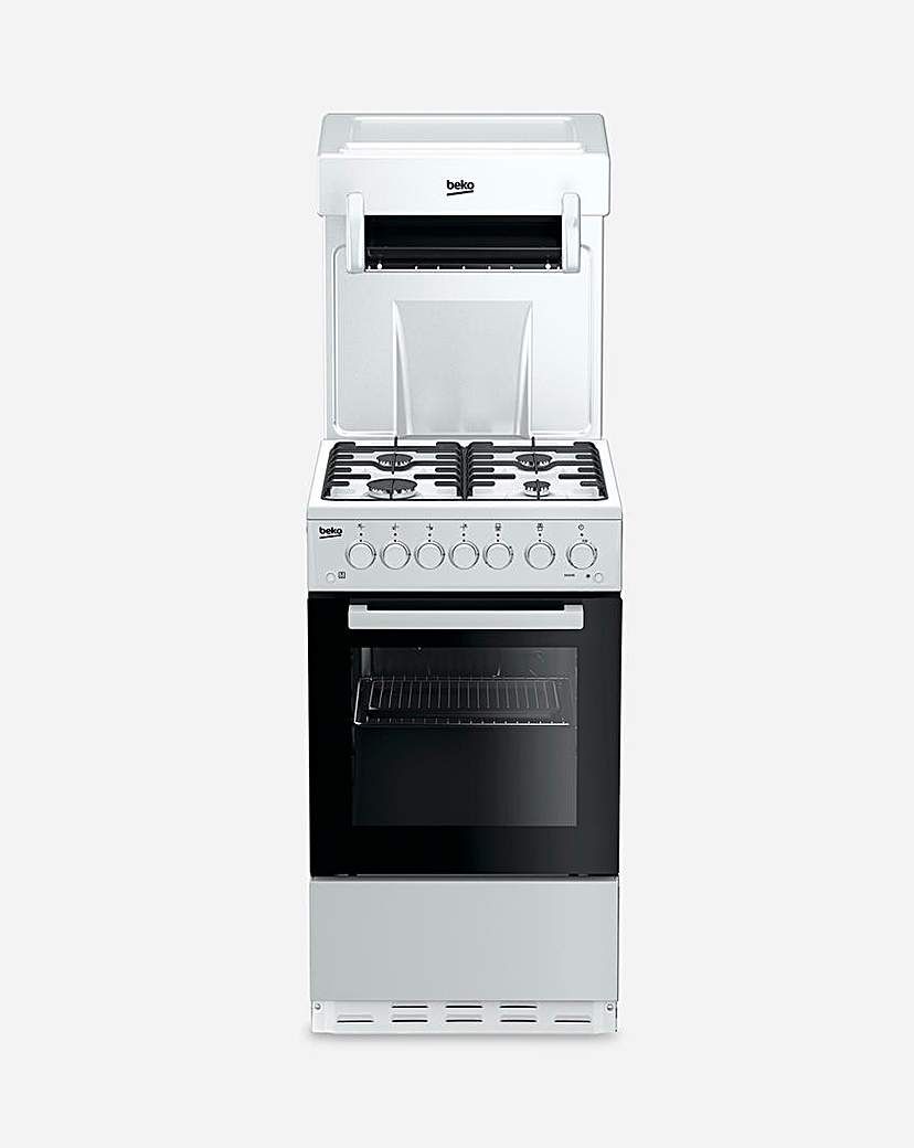 Beko KA52NEW 50cm Gas Cooker with Full Width Gas Grill - White - A Rated