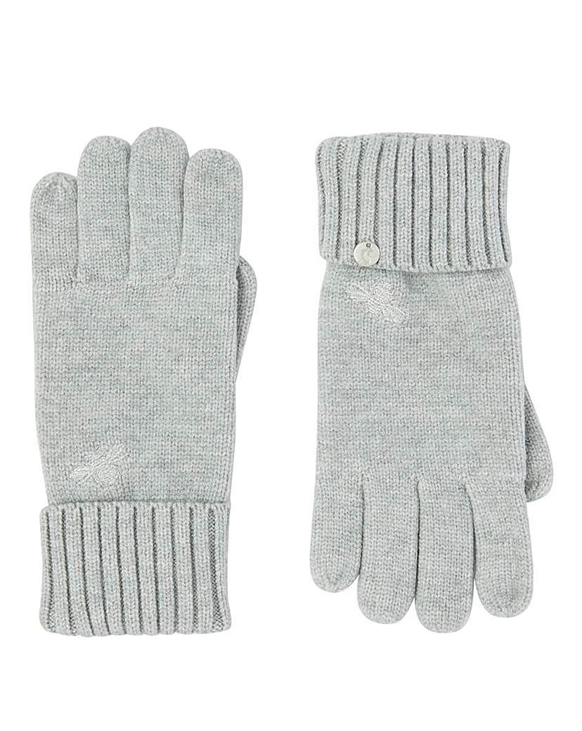joules stafford grey marl gloves