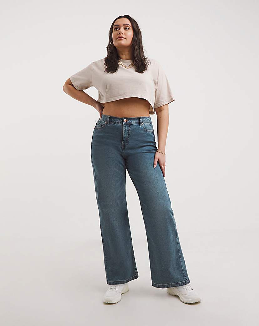 Light Mid Wash 24/7 Wide Leg Jeans