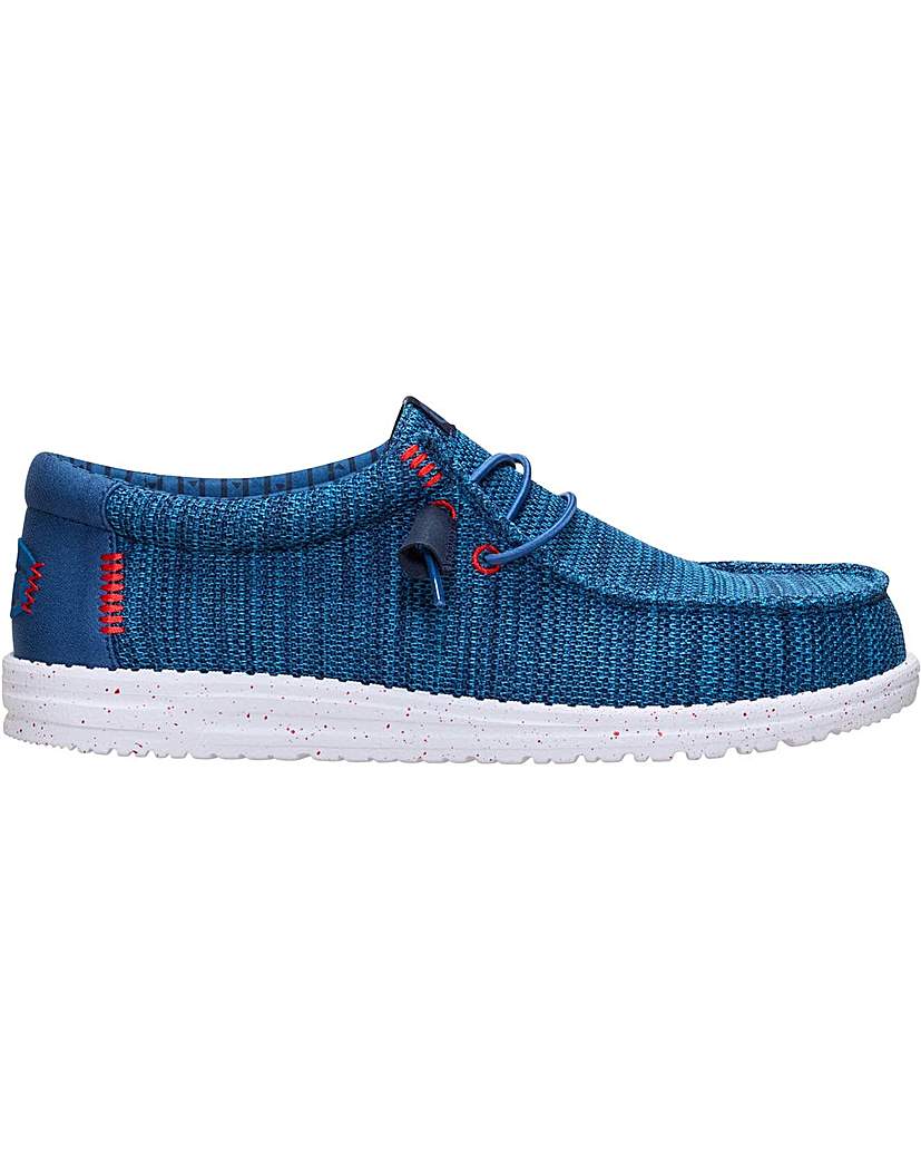 HEYDUDE Wally Stretch Mesh Shoes Ensign Blue …