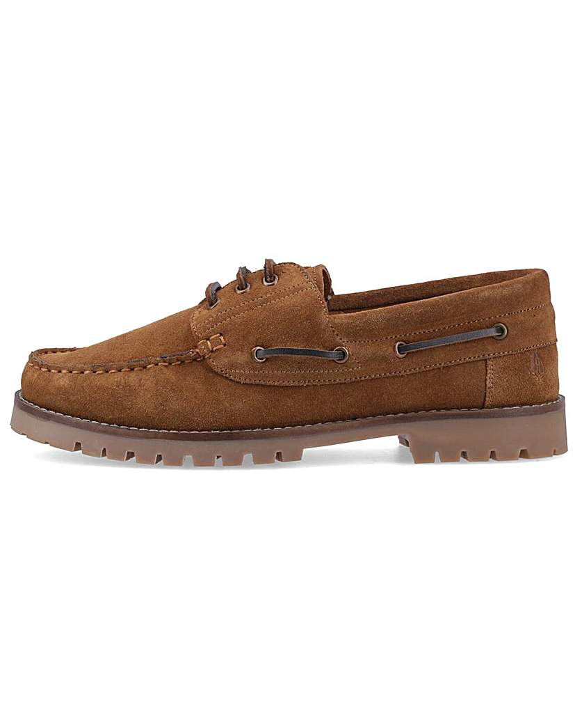 Hush Puppies Men's Boat Shoe - Suede/Leather - Tan - Size 6