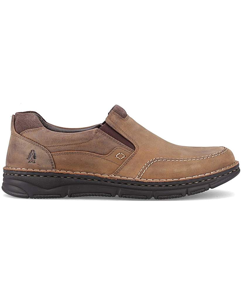 Hush Puppies Men's Slip On Shoe - Leather - Tan - Size 6