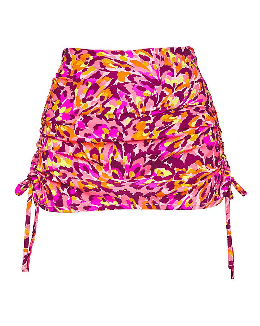 Pink swim skirt plus size online