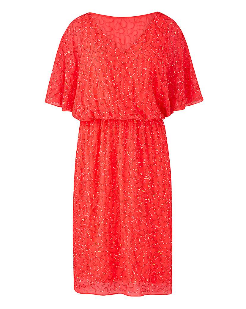 Joanna Hope Beaded Blouson Dress