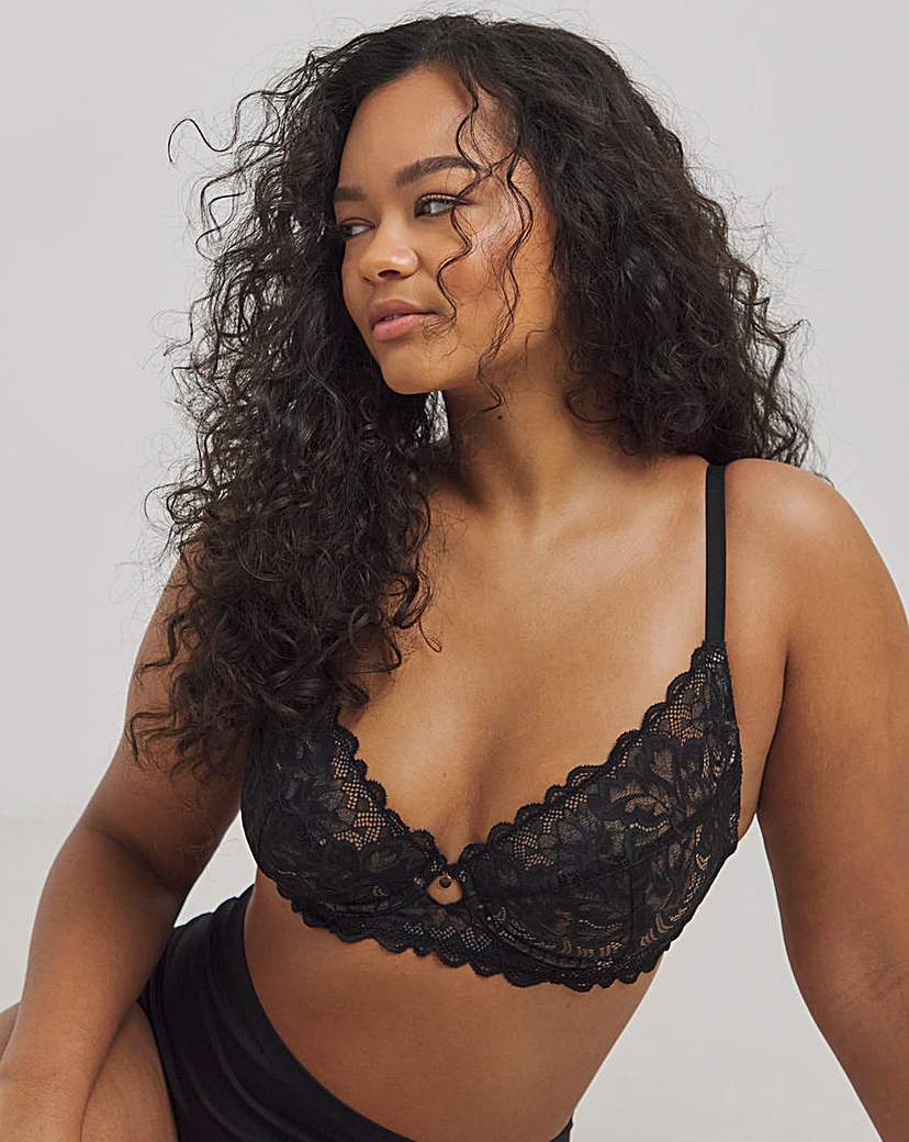 Figleaves Isla Lace Underwire Plunge Bra