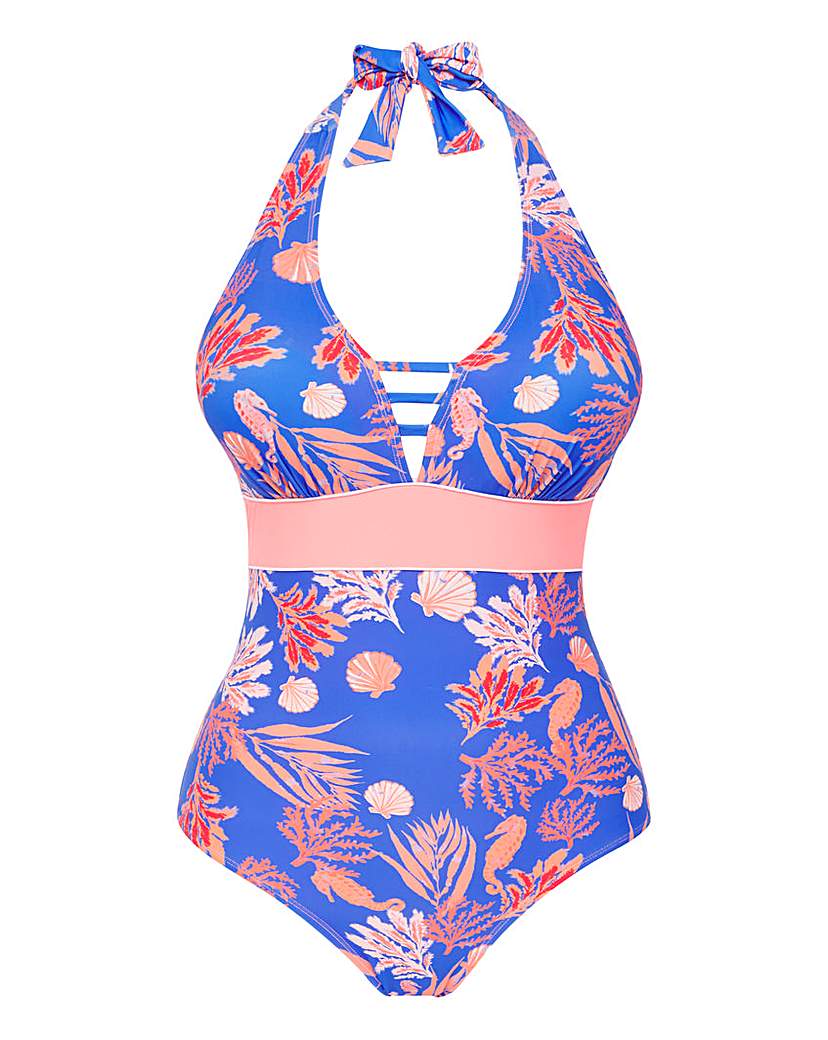 Non Wired Padded Halter Neck Swimsuit