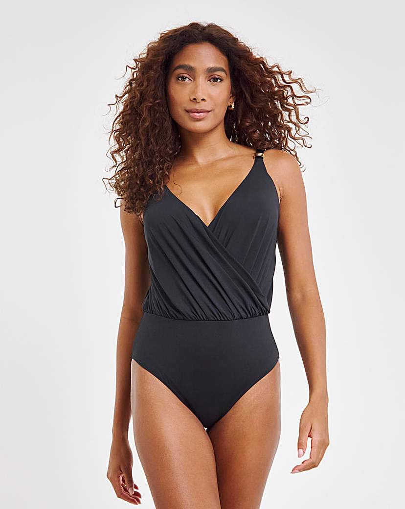 MAGISCULPT Twist Front Blouson Swimsuit