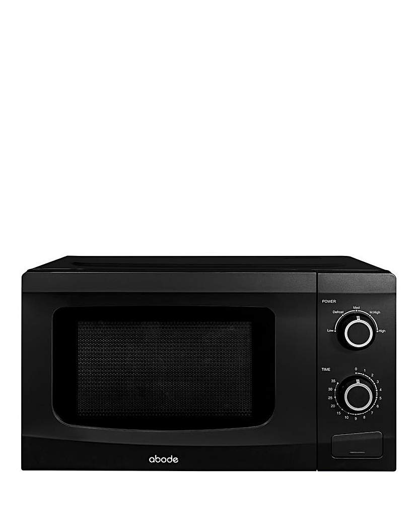 Abode 20L Black Manual Microwave