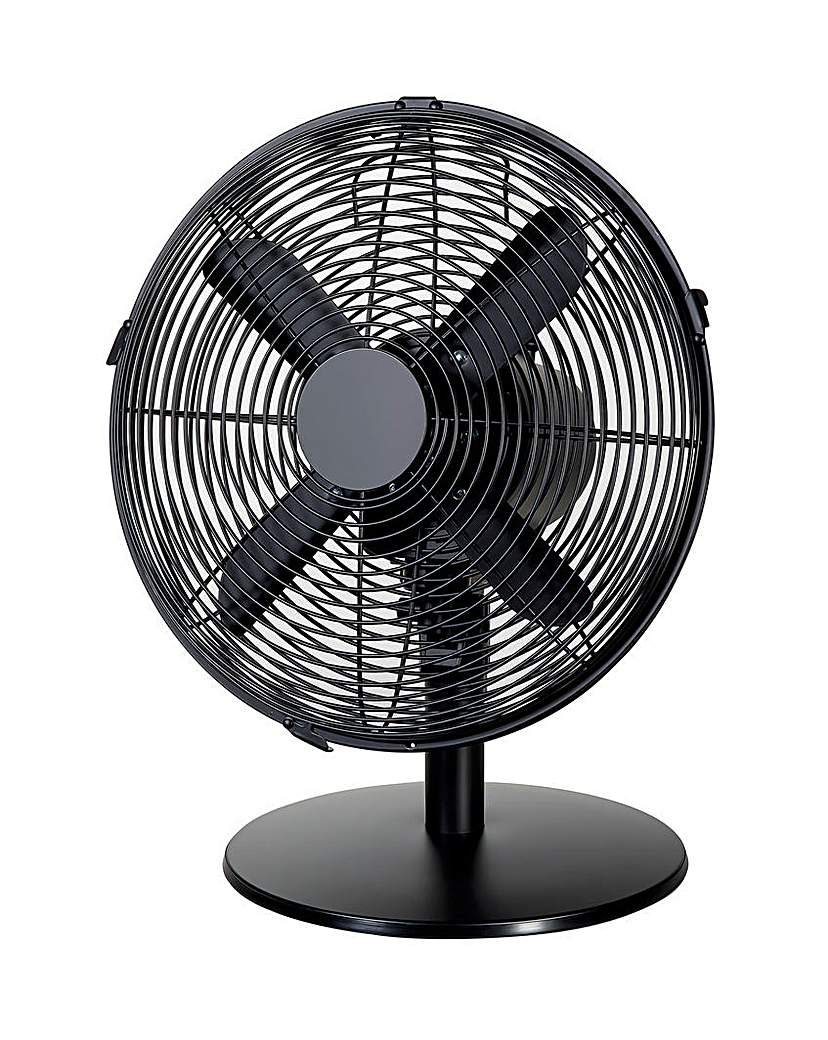 Zanussi 12 inch Black Metal Desk Fan