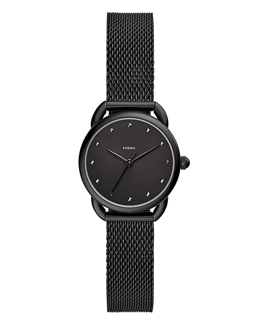 Fossil Tailor Black Mesh Watch