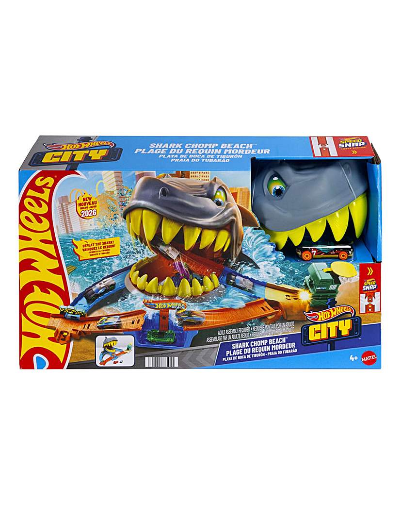 Hot Wheels City Shark Beach Playset