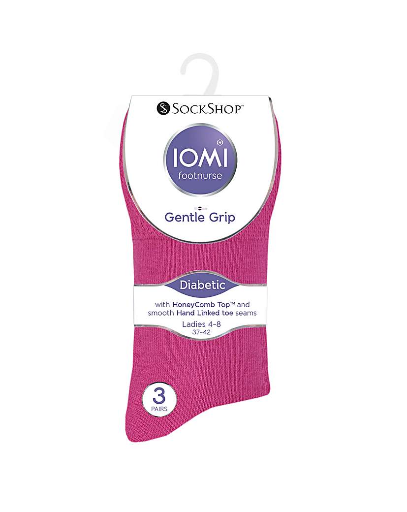 Image of Ladies 3 Pair Iomi Diabetic Socks