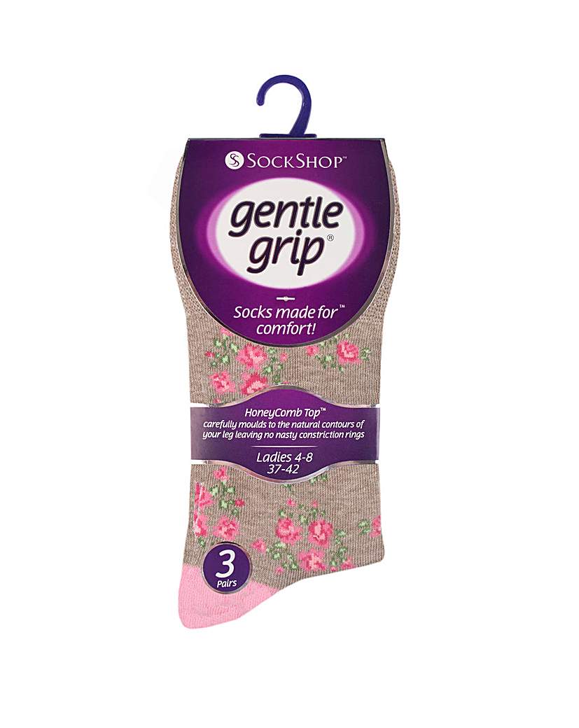 Image of 6 Pair Gentle Grip Core Socks