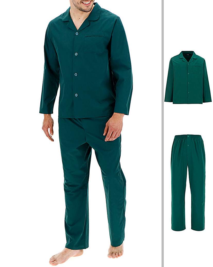 Image of Forestgreen Long Sleeve Plain PJ Set