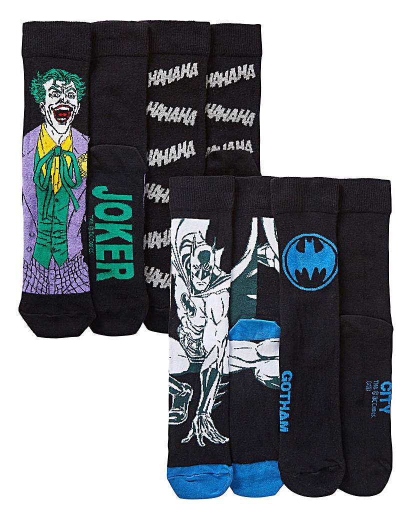 Batman & The Joker 4 Pack Socks