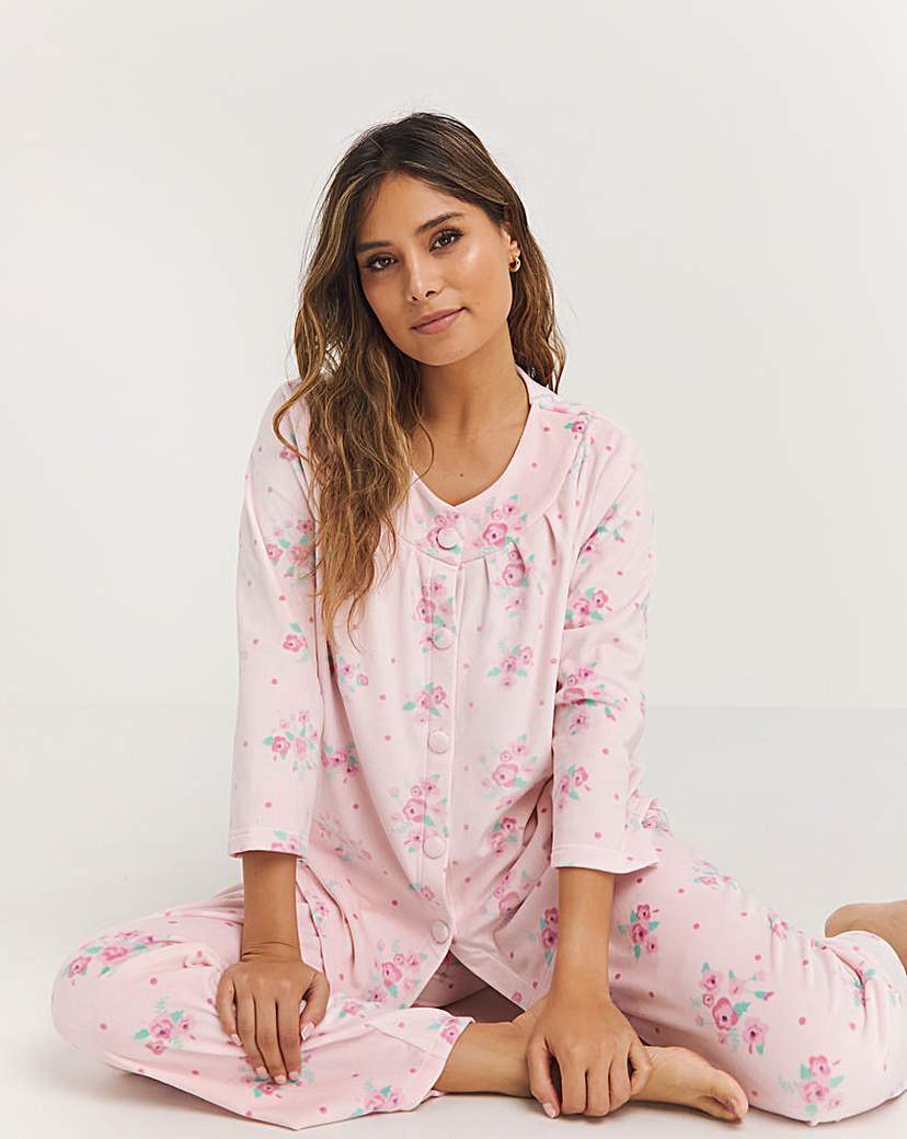 Julipa Fleece Button Through Pyjama Set